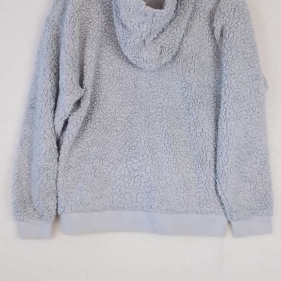 ASOS Pullover Oversized Sherpa Hoodie Size XS in Light Gray - Picture 14 of 16